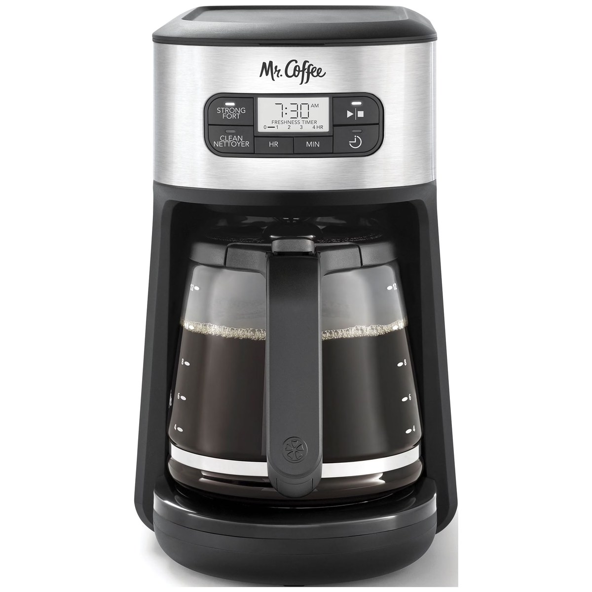 Mr. Coffee 12-Cup Programmable Coffee Maker with Auto Pause and Glass Carafe
