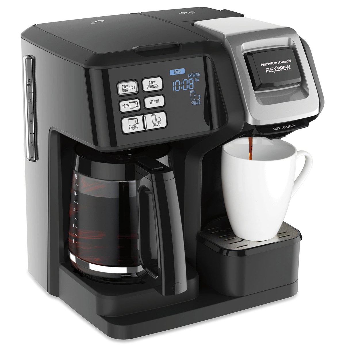 Hamilton Beach 49976 FlexBrew Trio 2-Way Coffee Maker with 12-Cup Carafe